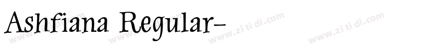 Ashfiana Regular字体转换